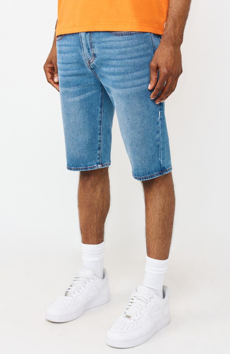 True Religion Rocco Snap Flap Shorts, Alternate, color, Light Pacific Wash