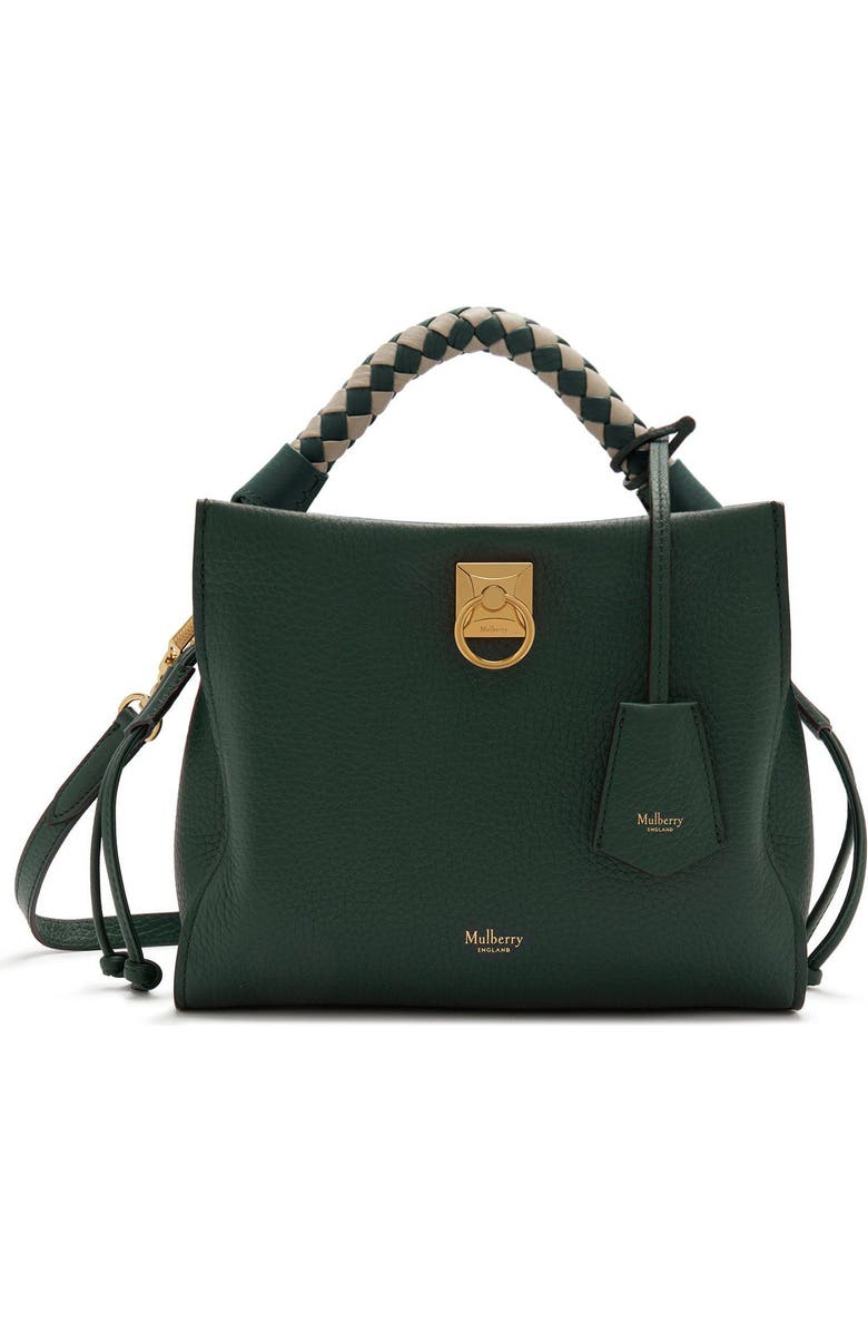 Mulberry Small Iris Leather Top Handle Bag, Main, color, Mulberry Green