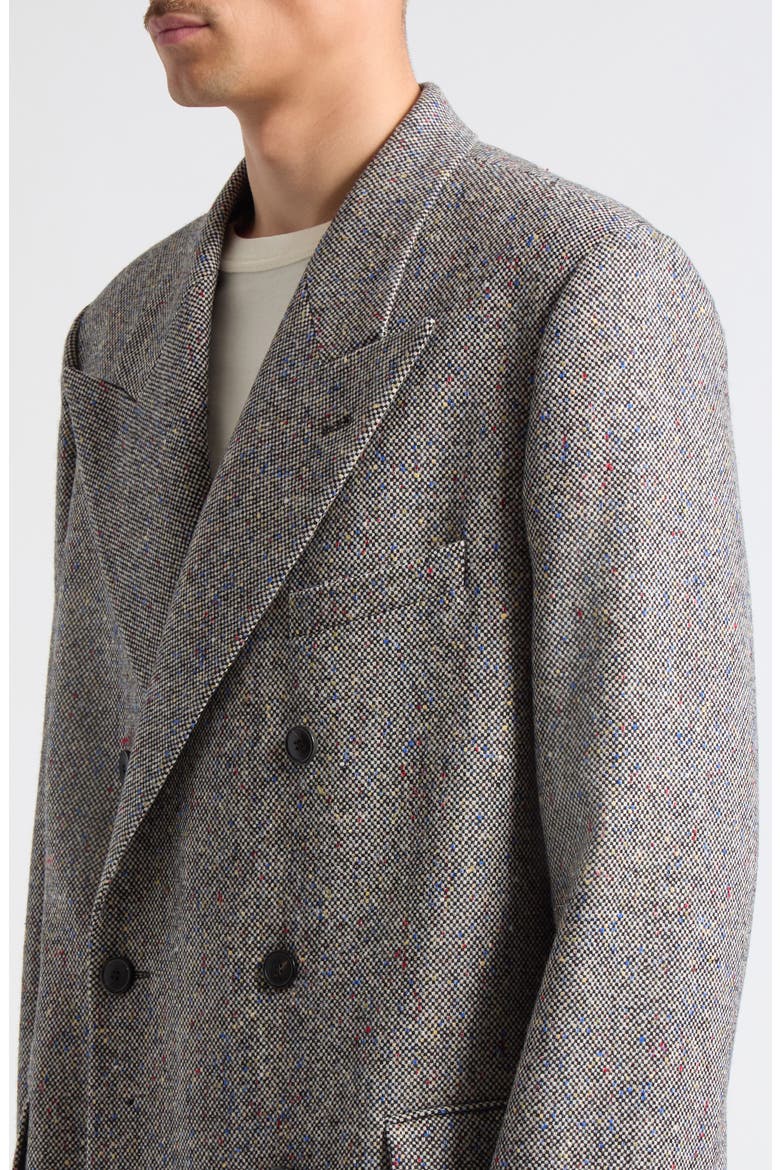 Bosier Wool Double Breasted Sport Coat, Alternate, color, BLACK