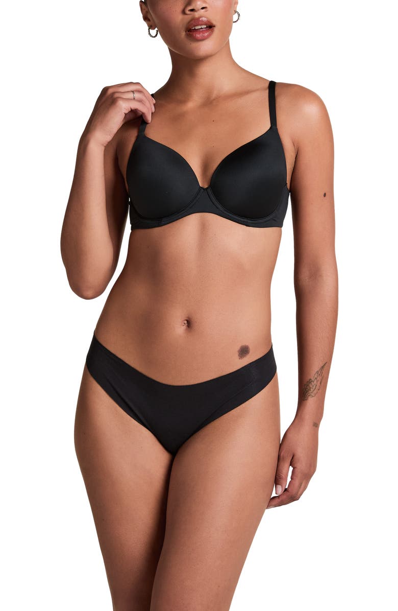 Hunkemöller Super Soft Padded Underwired Bra, Alternate, color, Black