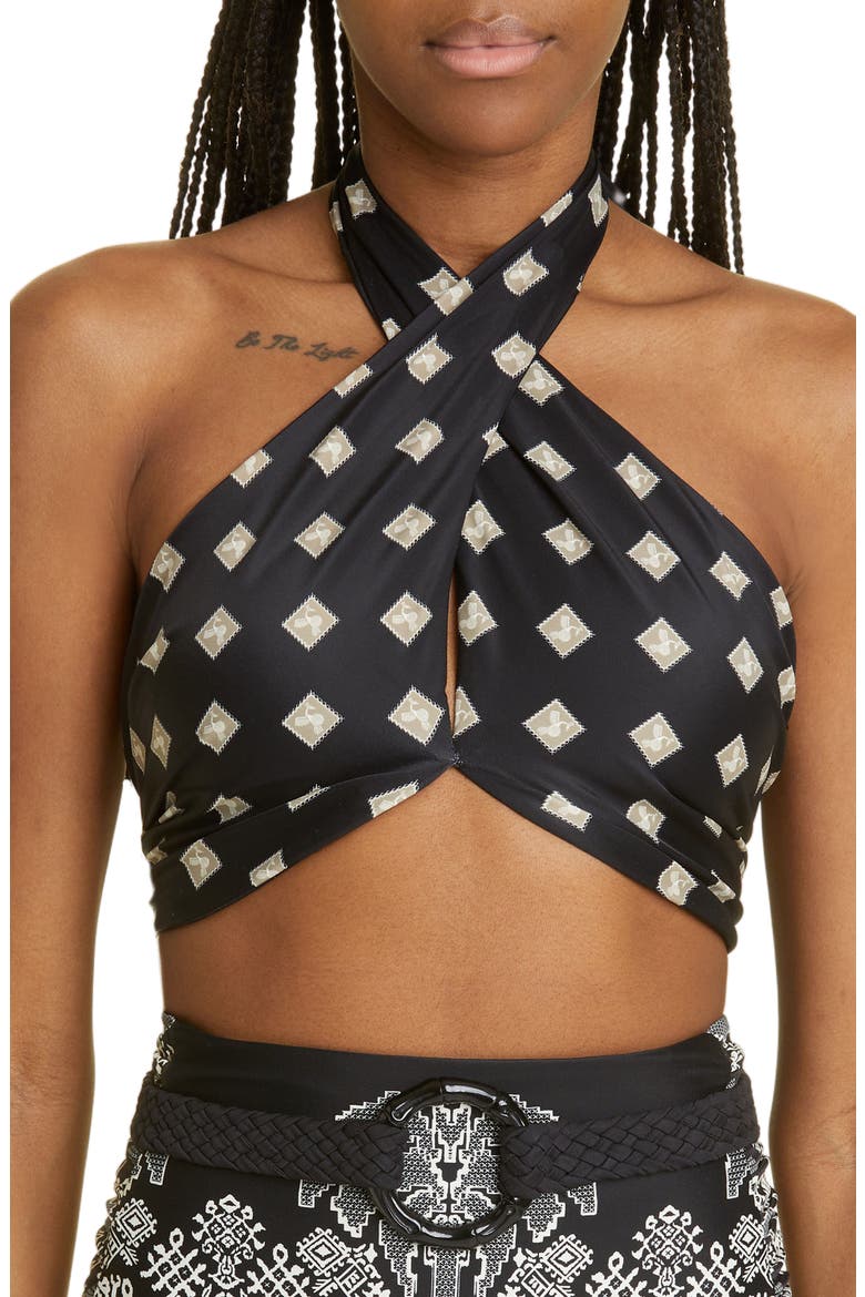 Imilla Print Bikini Top, Main, color, ANDEAN BLACK/ ECRU