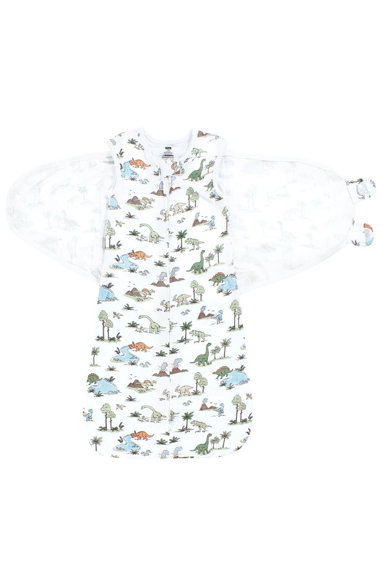 Hudson Baby Adjustable Swaddling Sleepwear, Alternate, color, Dinosaur Adventures