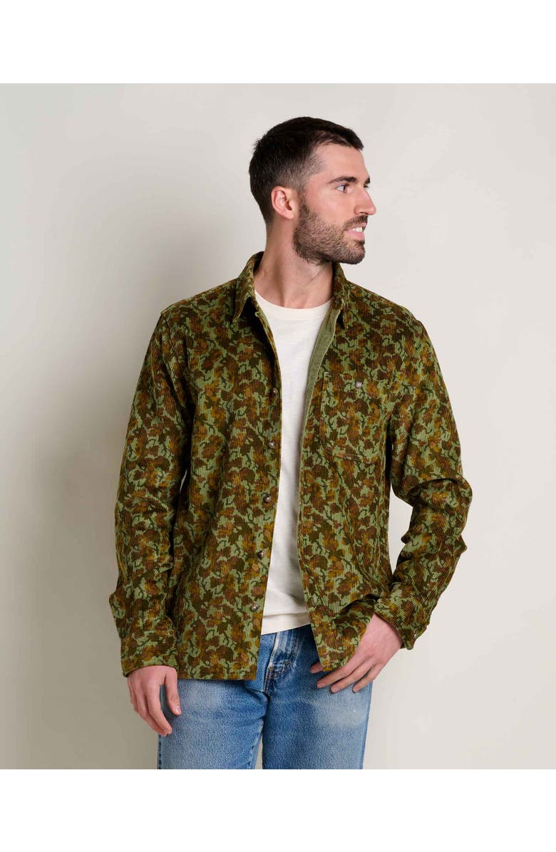 Toad & Co Men's Cascadia Long Sleeve Shirt, Main, color, Green Moss Leaf Print