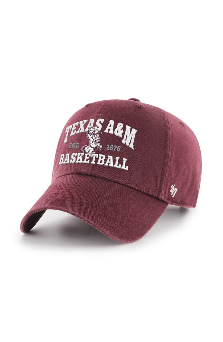 '47 Men's '47  Maroon Texas A&M Aggies Ol' Sarge Basketball Clean Up Adjustable Hat, Main, color, Maroon