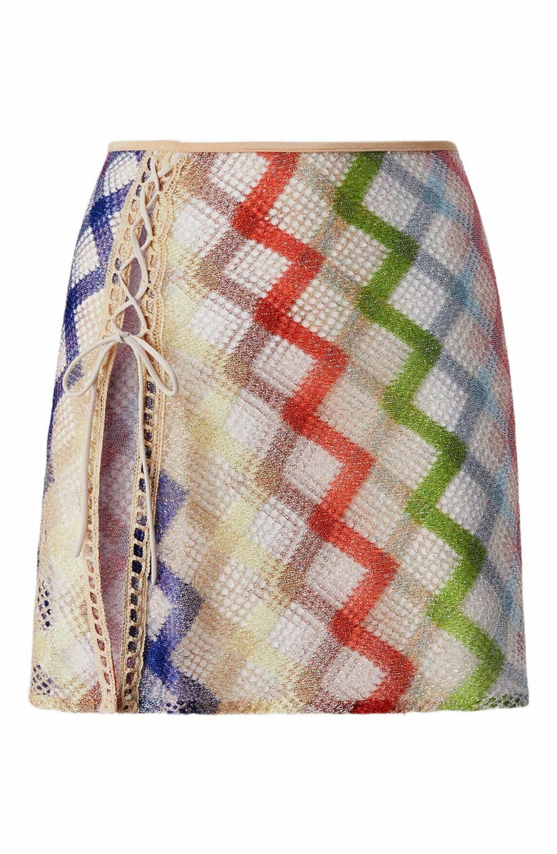 Missoni Short Skirt In Viscose And Lamé, Alternate, color, Multicoloured