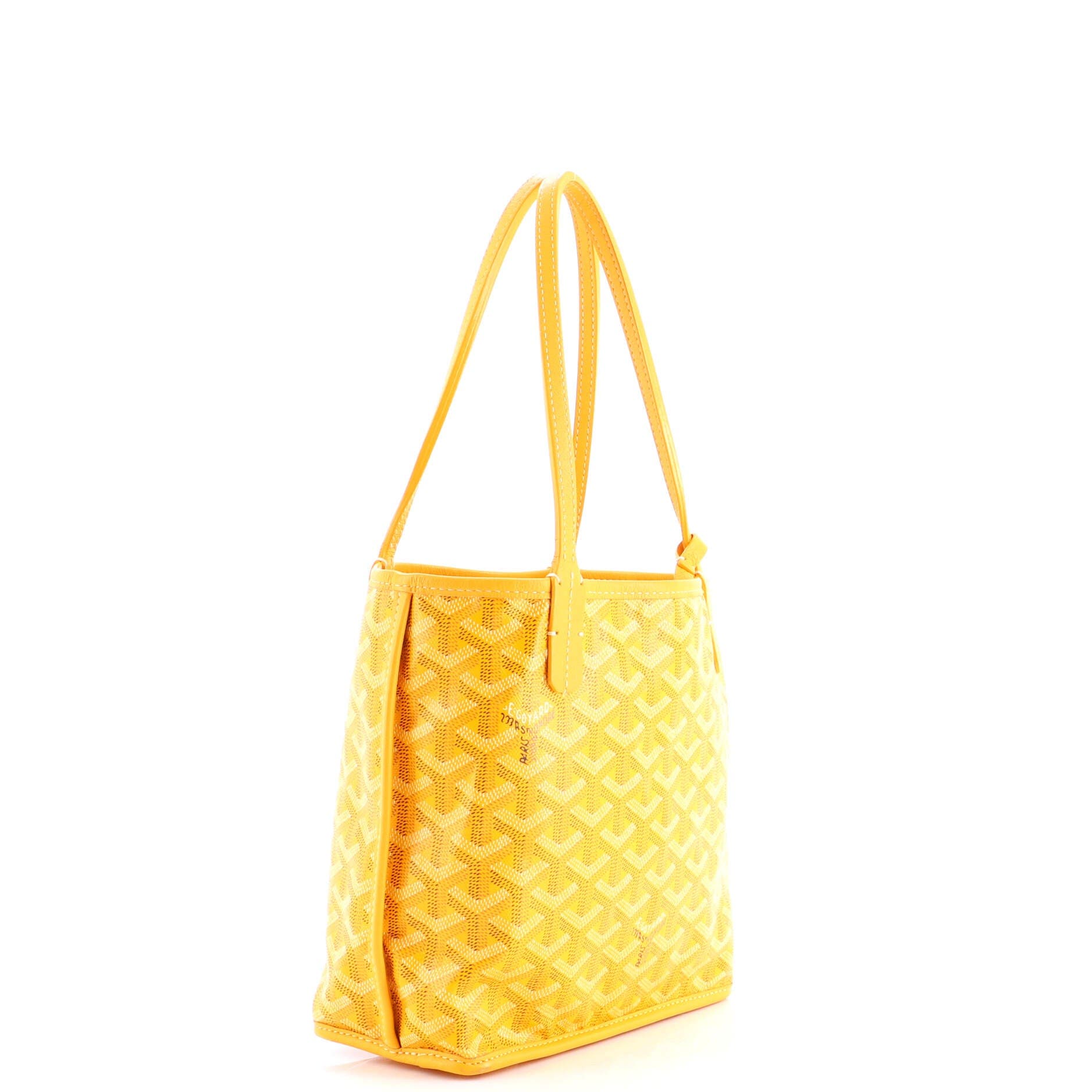 Pre-Owned Goyard Anjou Reversible Tote Coated Canvas Mini, Alternate, color, Orange