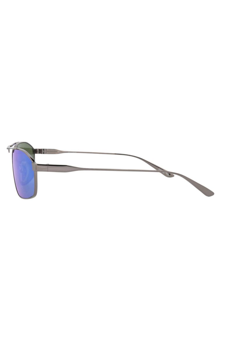 63mm Rectangle Sunglasses, Alternate, color, RUTHENIUM RUTHENIUM BLUE