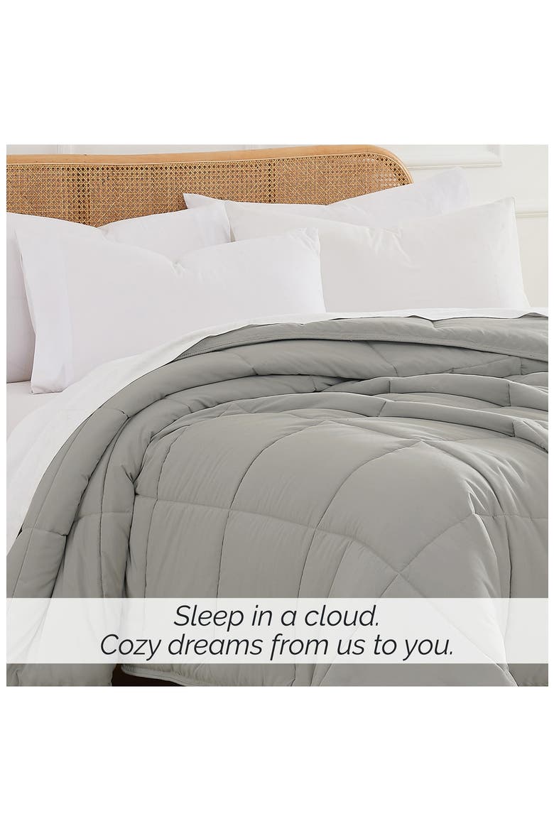 Vilano Down Alternative Comforter, Alternate, color, STEEL GRAY
