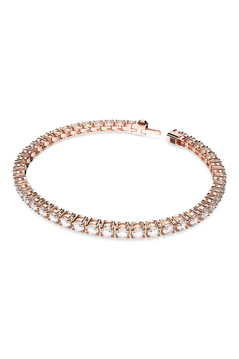 Re Matrix Tennis Bracelet, Main, color, ROSE GOLD