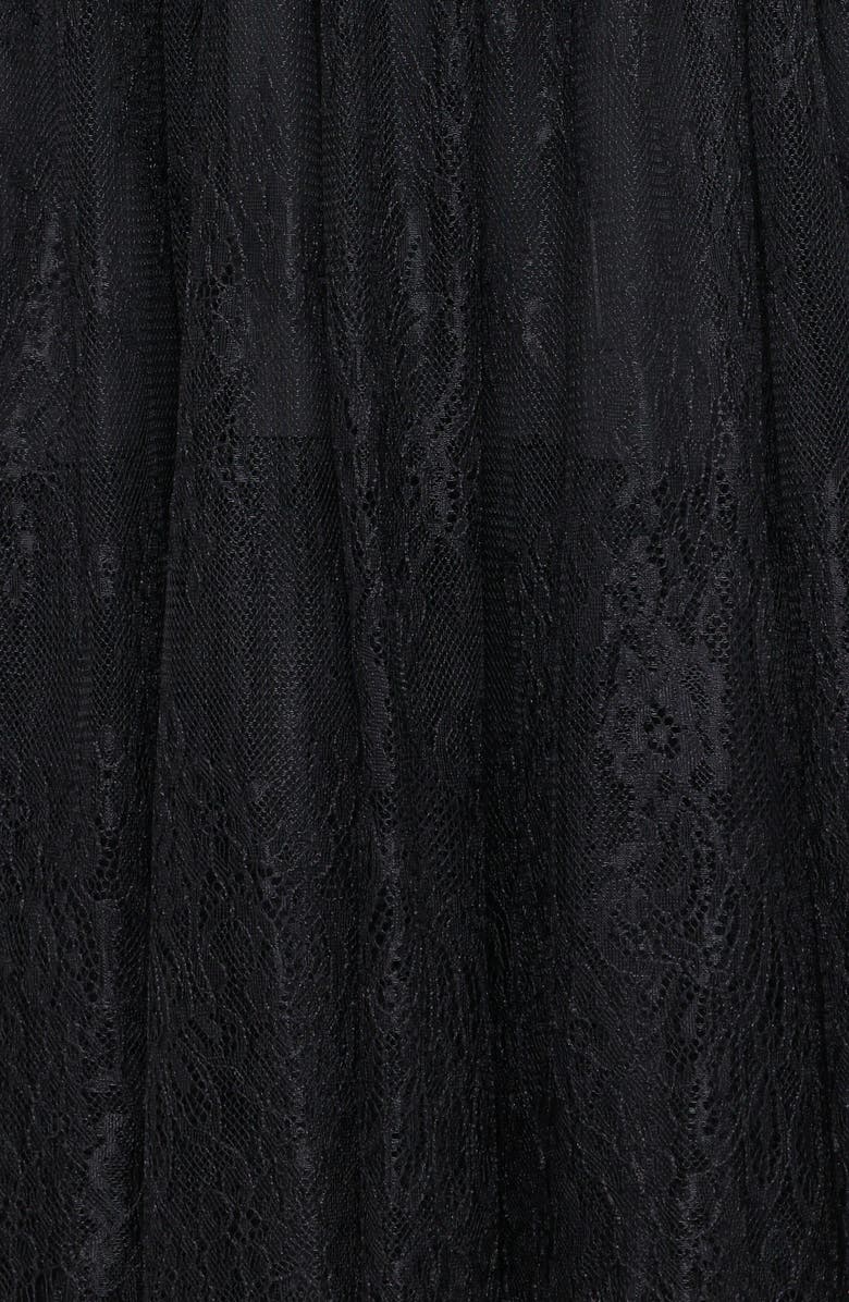 Petal & Pup Bloom Strapless Lace Maxi Dress, Alternate, color, Black Lace