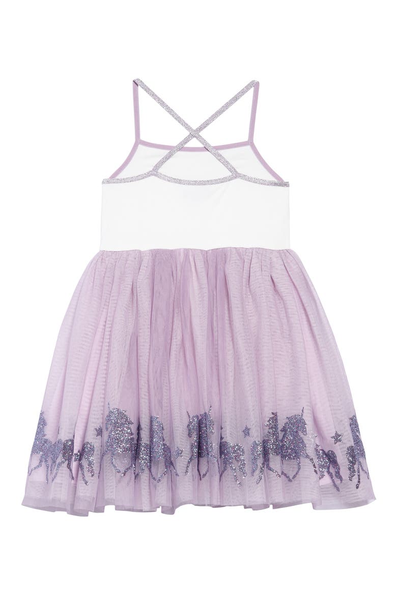 Glittery Unicorn Ballerina Dress, Alternate, color, LAVENDER