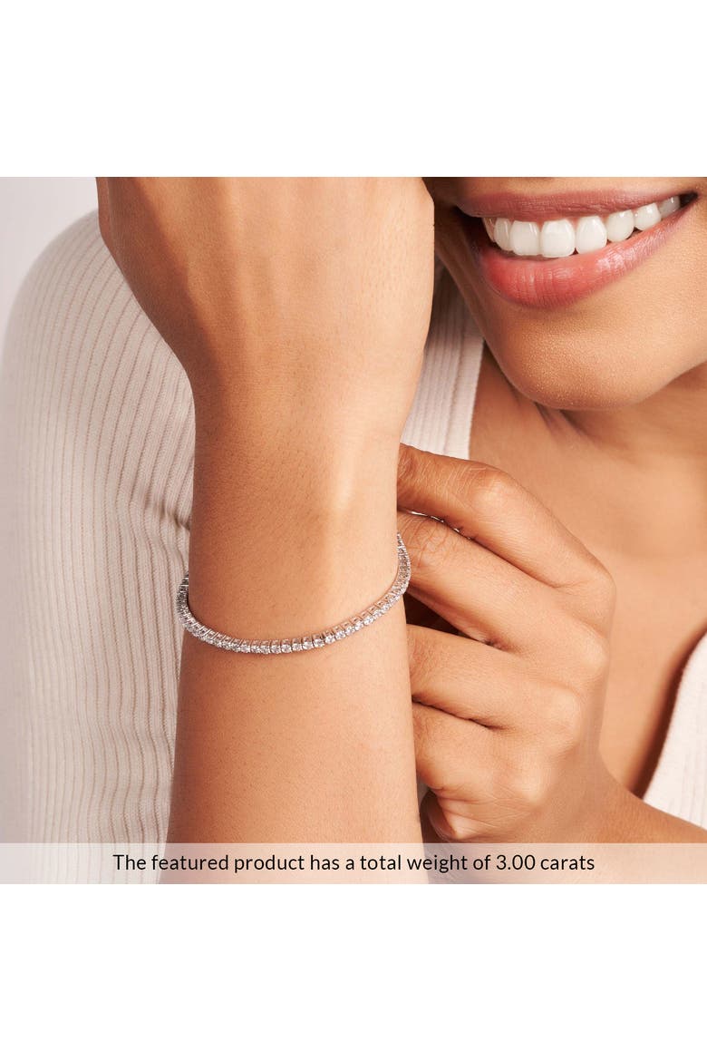 2 - 4Ct Diamond Tennis Bracelet 7" Lab Grown, Alternate, color, Silver - 4Ct