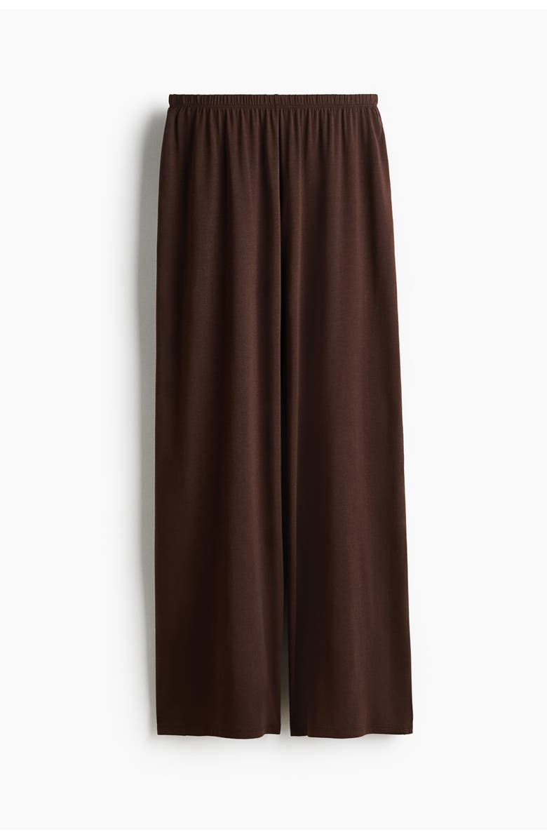 H&M Relaxed Fit Wide Yoga Pants, Main, color, Warm Brown