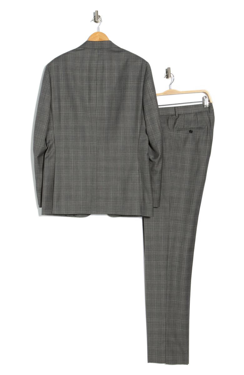 Heritage Gold Grey Plaid Classic Fit Super 130s Wool Suit, Alternate, color, Mid Grey