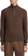 ZEGNA Oasi Cashmere Jacquard Quarter Zip Sweater
