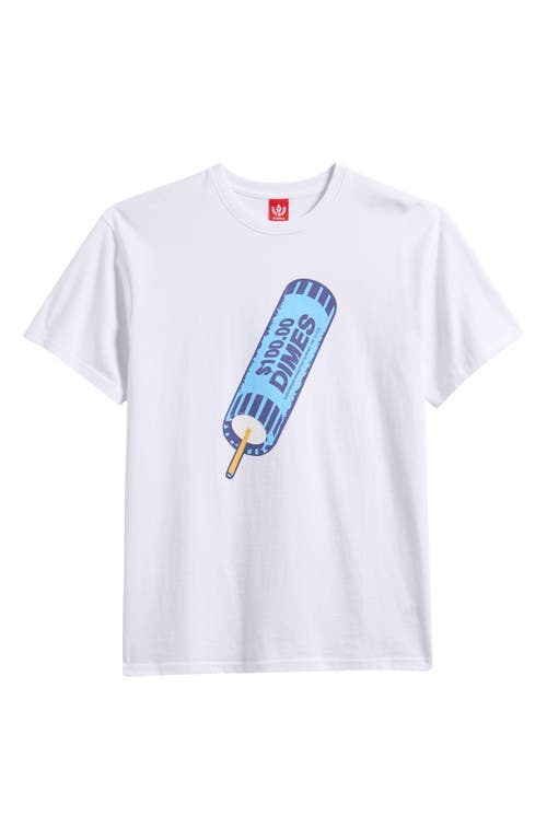 Icecream Hundred Dollar Dimes Graphic T-shirt In White