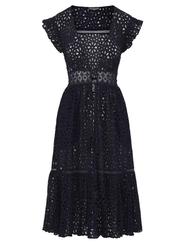 Change of Scenery Lauren Lace-Trim Eyelet Cover-up Dress