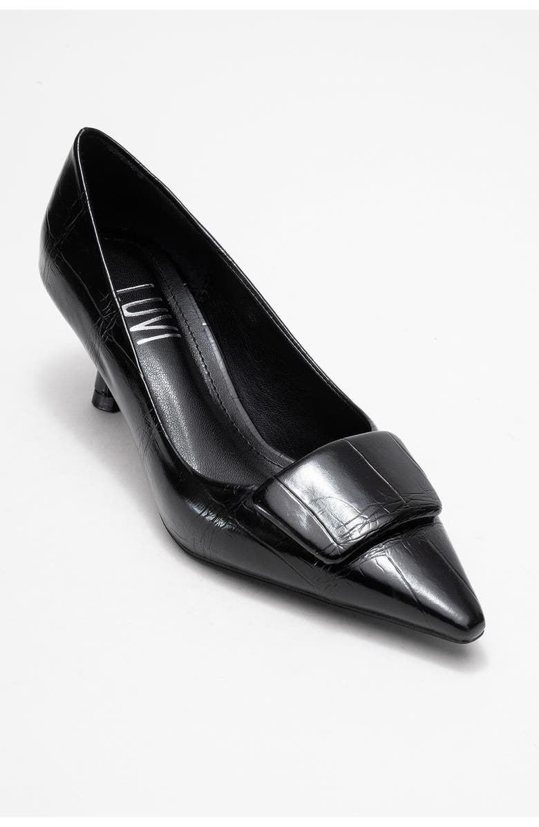 Prologue Shoes Marcia Buckle Pointed Toe Pump, Main, color, Black Printed