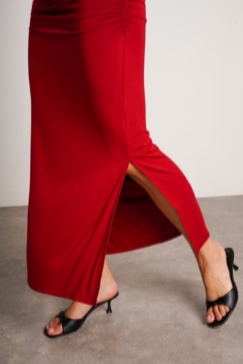 Nom Maternity Curve Maternity Dress In Burgundy
