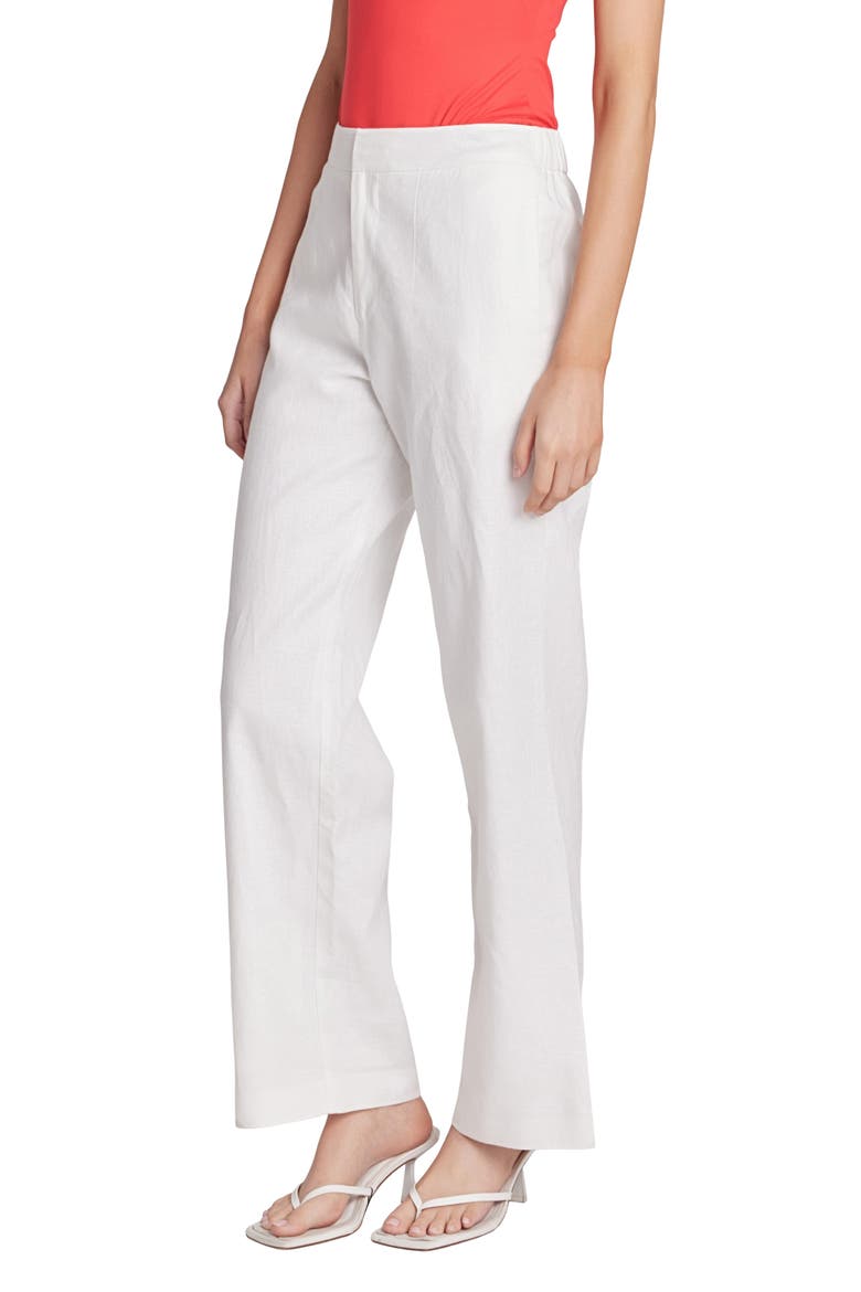 Linen & Cotton Pants, Alternate, color, WHITE