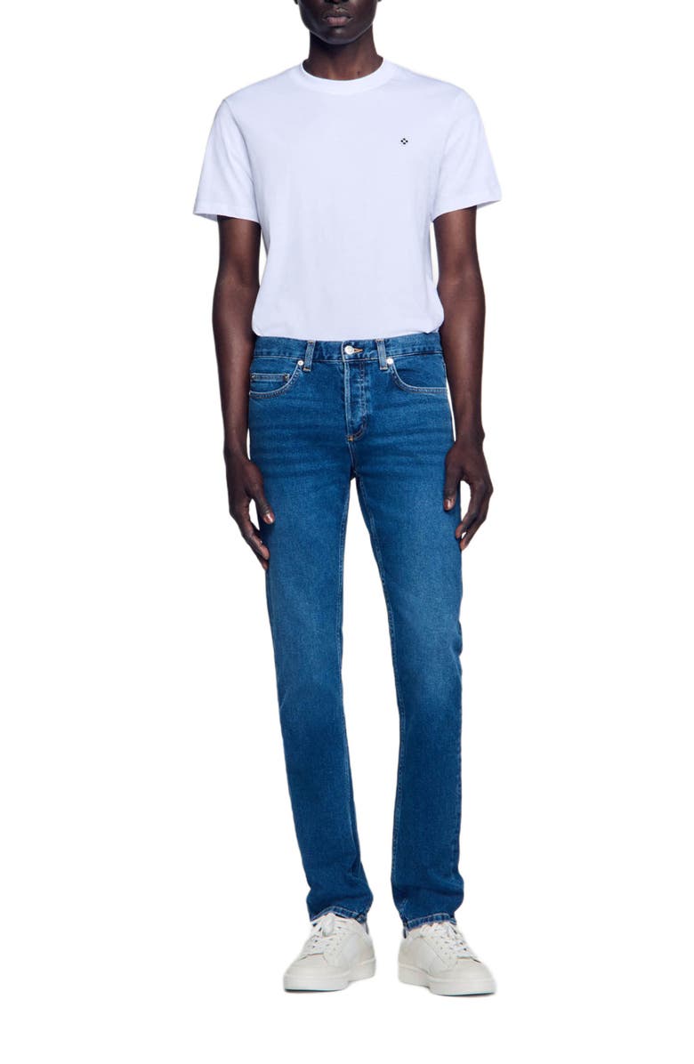 SANDRO Waterless slim-fit jeans, Main, color,