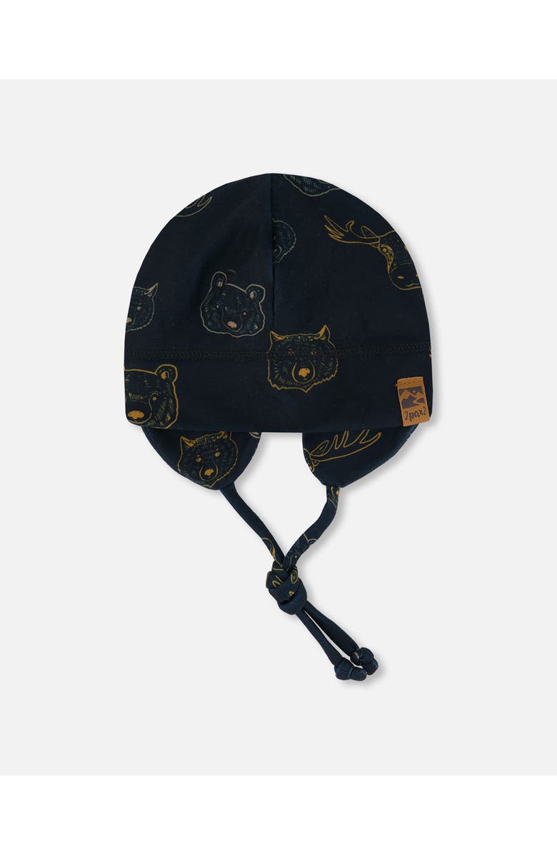 Deux par Deux Baby Unisex Baby Mid-Season One-Piece Outerwear Taupe With Printed Hat, Alternate, color, 