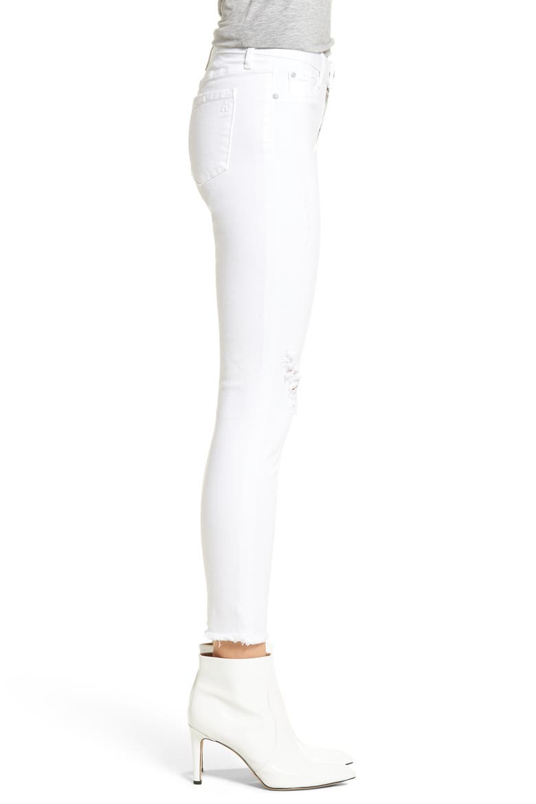 Carly Distressed Ankle Skinny Jeans, Alternate, color, CANNES