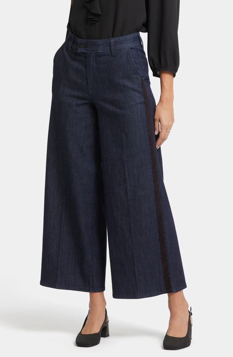 Mona High Waist Ankle Wide Leg Trouser Jeans (Lightweight Rinse)
