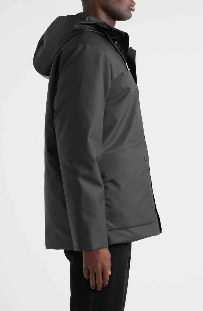 Rains Nome Long Waterproof Parka, Alternate, color, Black