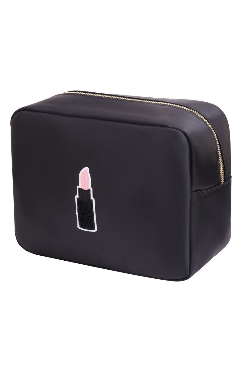 Bloc Bags XL Lipstick Patch Cosmetic Bag with Insert, Alternate, color, Black
