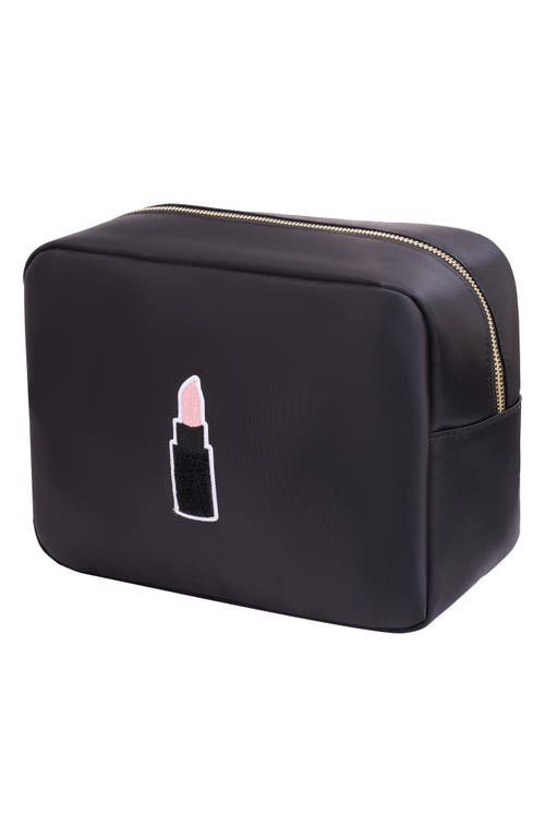 Bloc Bags Xl Lipstick Patch Cosmetic Bag With Insert In Black