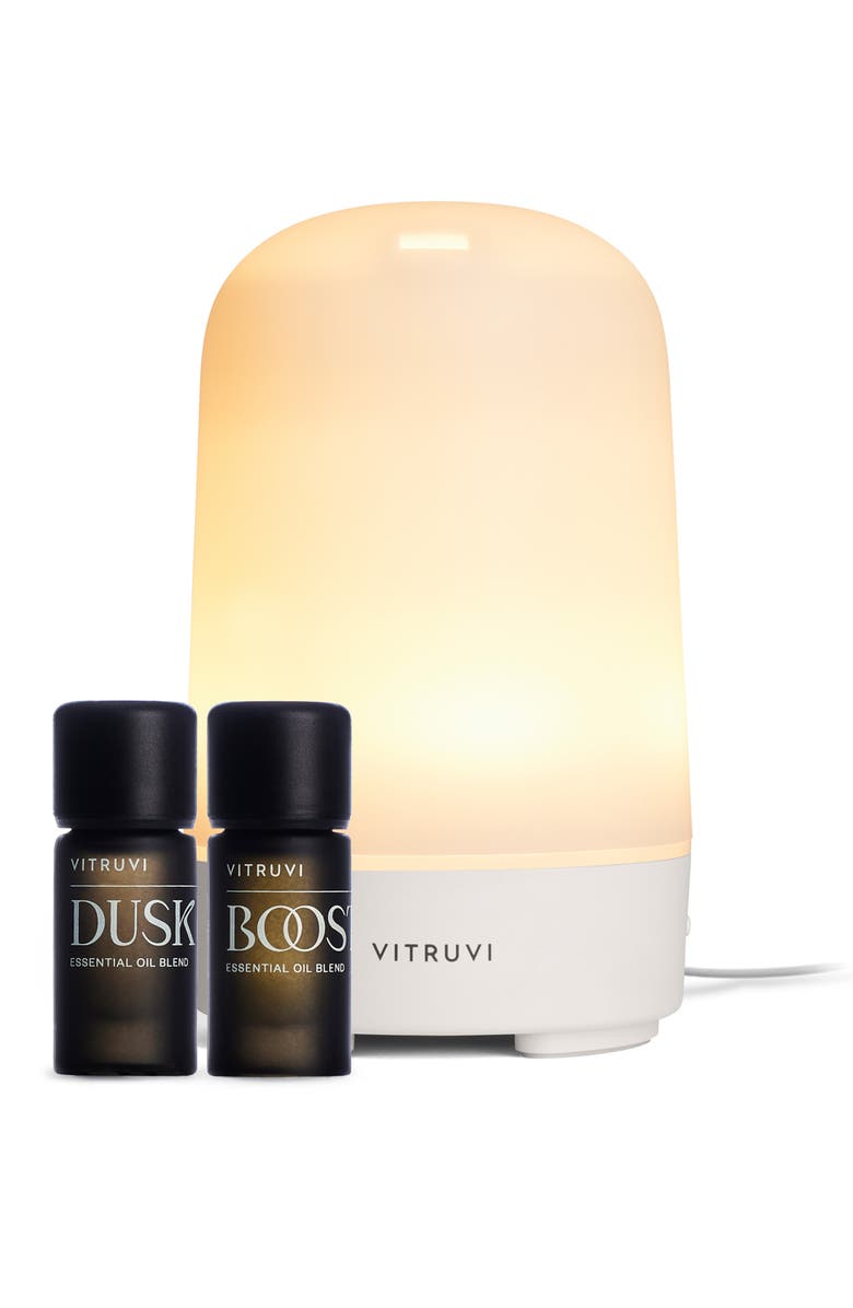 Vitruvi Glow Essential Oil Diffuser Bundle (Limited Edition) $100 Value, Main, color, White