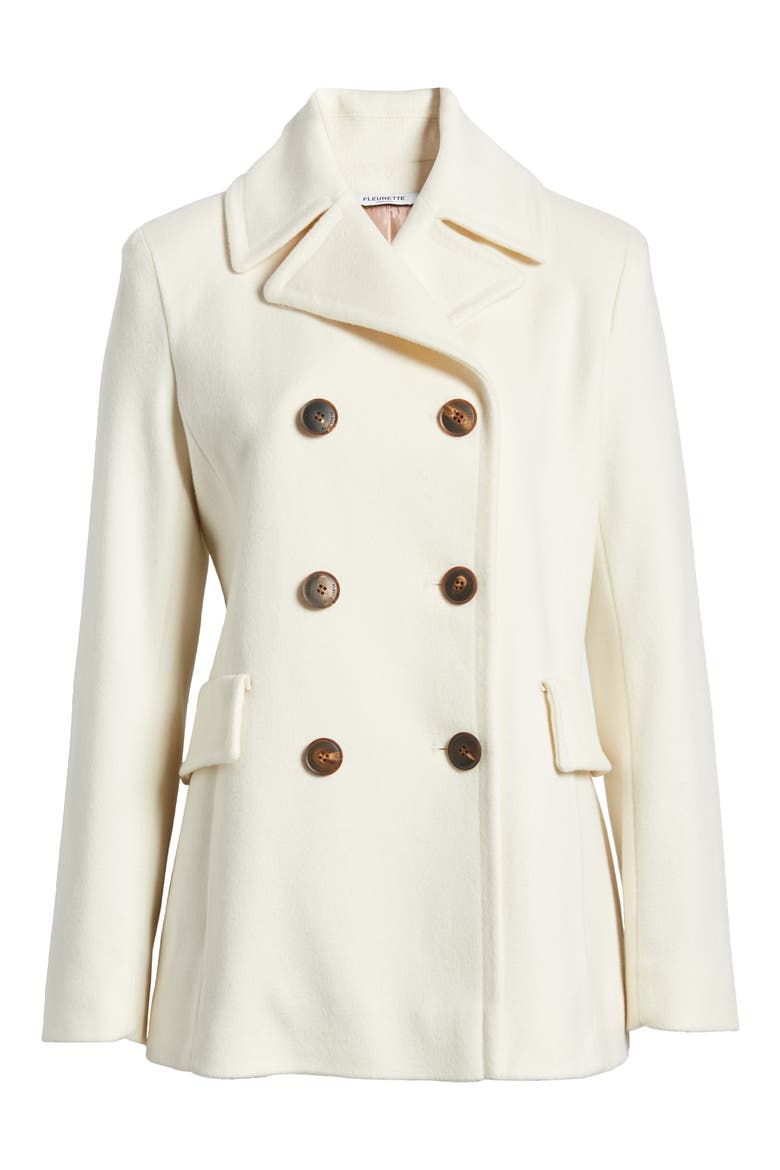 Ali Wool Peacoat (Nordstrom Exclusive), Alternate, color, PARCHMENT
