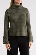 T Tahari Chunky Rib Turtleneck Sweater