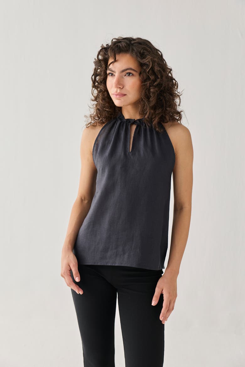 Halter Neck Top, Alternate, color, Black