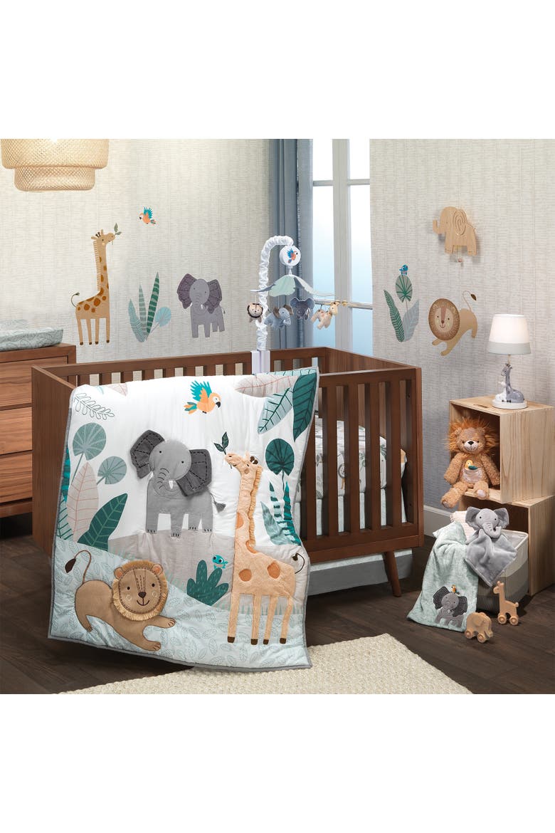 Jungle Friends Soft, Warm & Cozy Safari Changing Pad Cover, Alternate, color, Gray