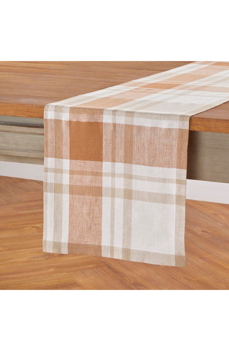 Solino Home Linen Table Runner - Fall Harvest Plaid, Main, color, Fall Harvest