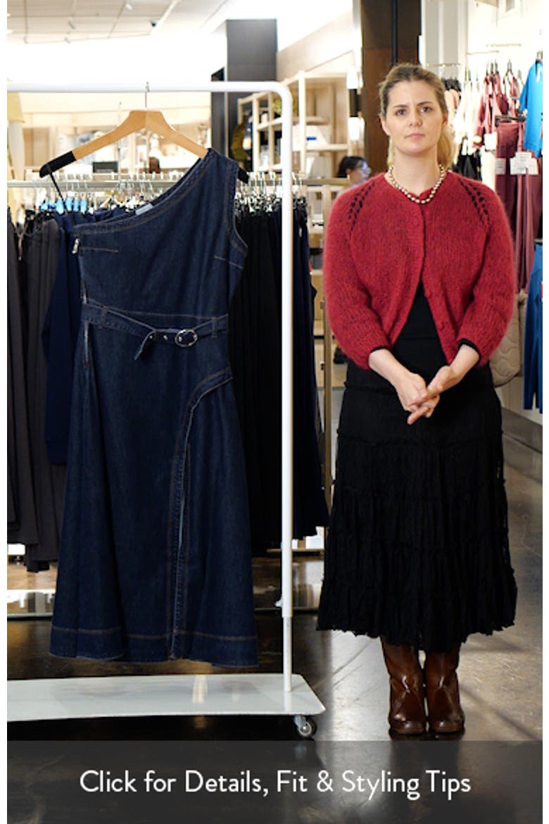 One-Shoulder Denim Midi Dress video