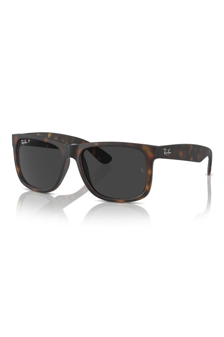 Justin 55mm Polarized Square Sunglasses, Alternate, color, GREY HAVANA