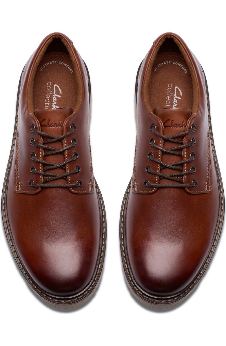 Clarks<sup>®</sup> Weltridge Plain Toe Derby, Alternate, color, Dark Tan Leather