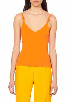 SANDRO Logan Ribbed Tank Top