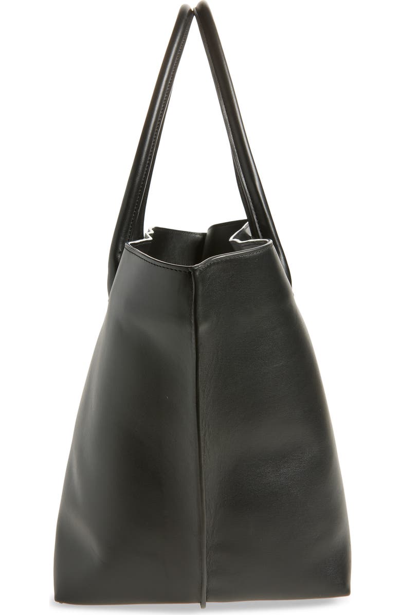 Lié Studio The Eva Croc Embossed Leather Weekend Tote, Alternate, color, Solid Black