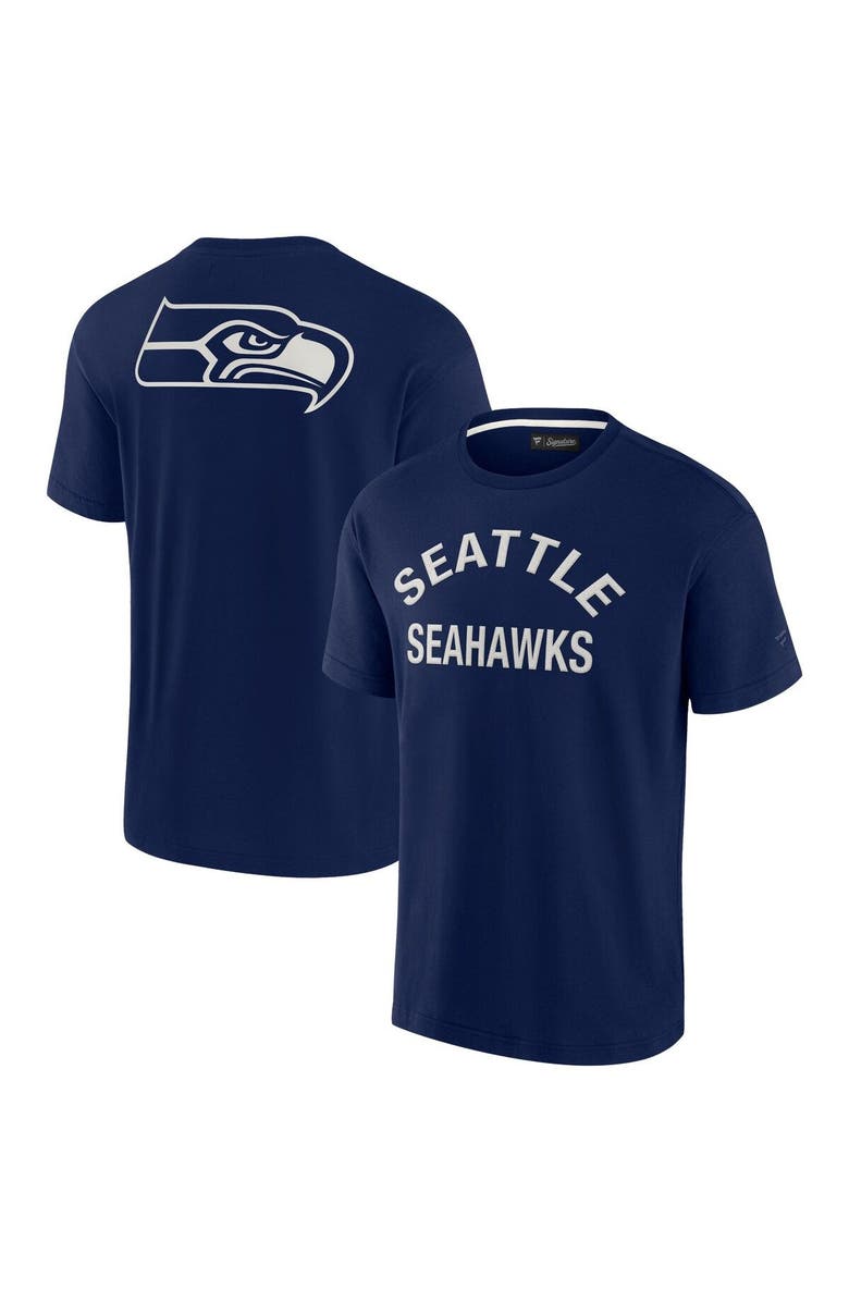 Fanatics Signature Unisex Fanatics Signature Navy Seattle Seahawks Elements Super Soft Short Sleeve T-Shirt, Main, color, Navy