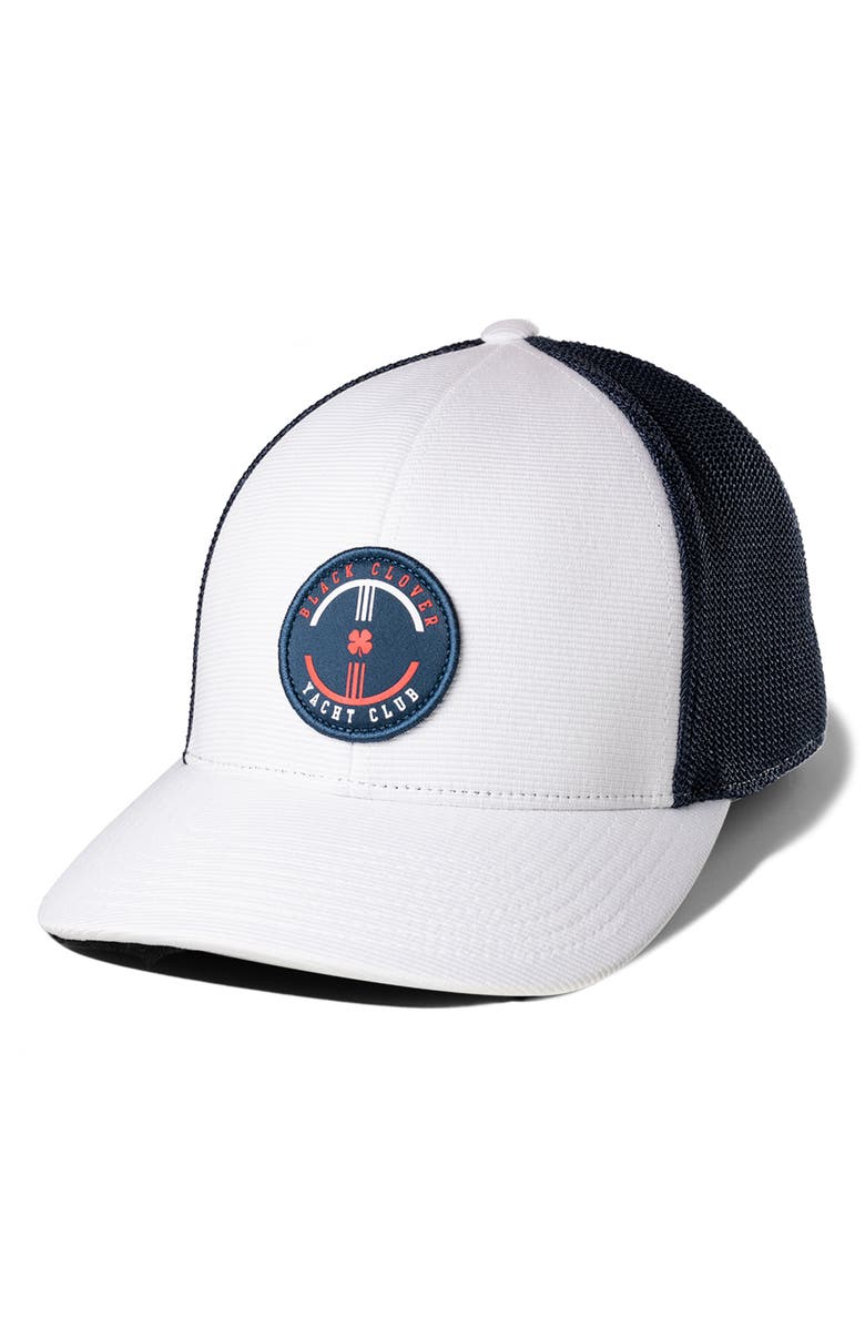 Black Clover Yacht Club Patch Snapback Cap, Alternate, color, White