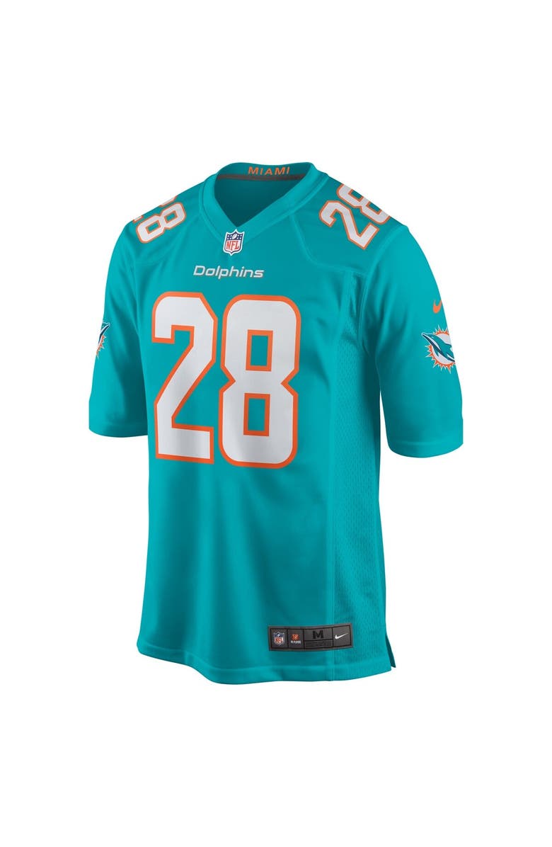 Nike Men's Nike Devon Achane Aqua Miami Dolphins Player Game Jersey, Alternate, color, Aqua