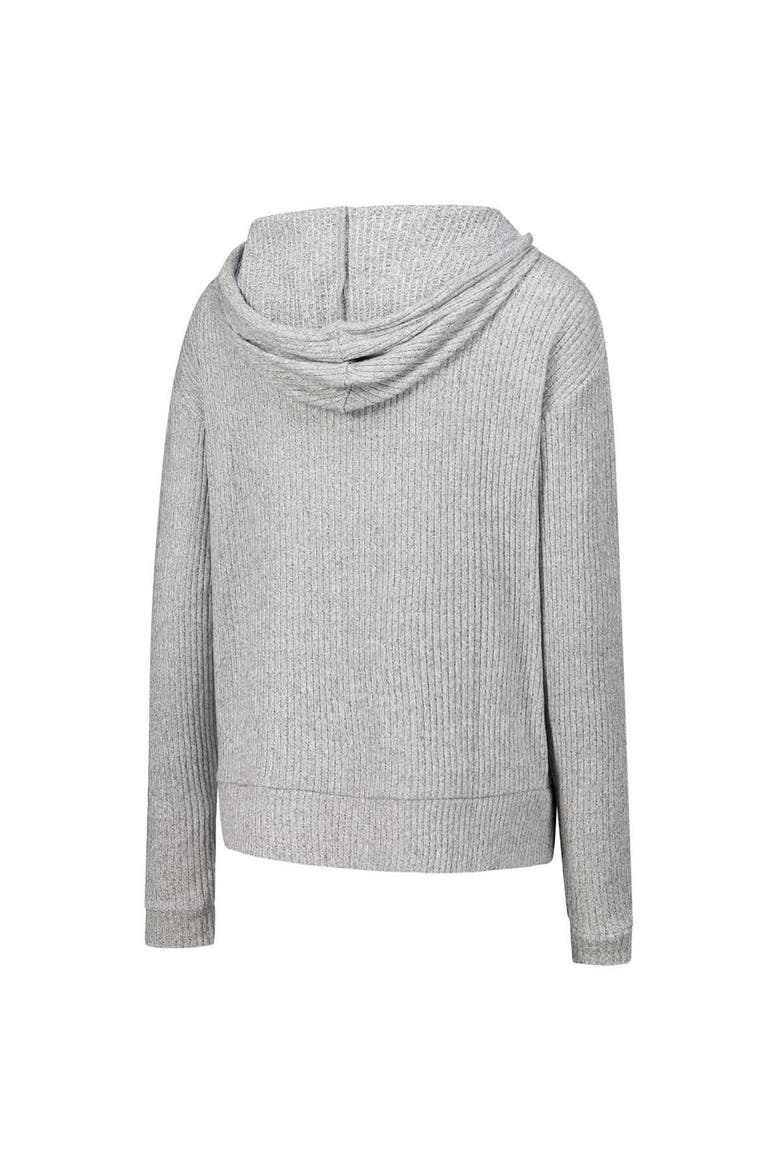 Women's Concepts Sport Heather Gray Michigan State Spartans Juniper Soft Modest Cropped Long Sleeve Hoodie Top, Alternate, color, Heather Gray
