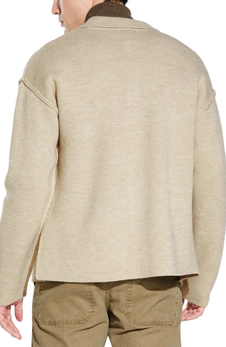 Civil Society Boxy Buttoned Cardigan, Alternate, color, Heather Oatmeal