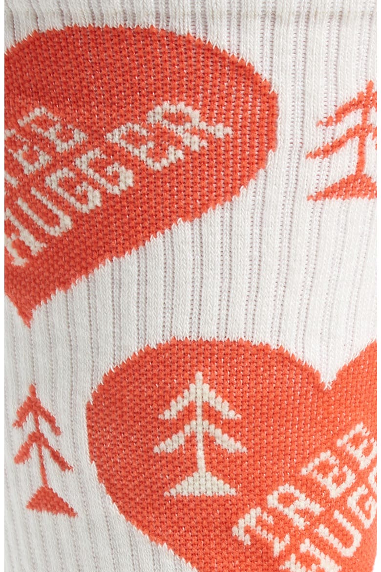 Tree Hugger Socks, Alternate, color, WHITE AND RED