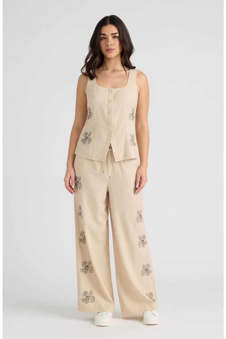 Embroidered Vest, Alternate, color, NATURAL