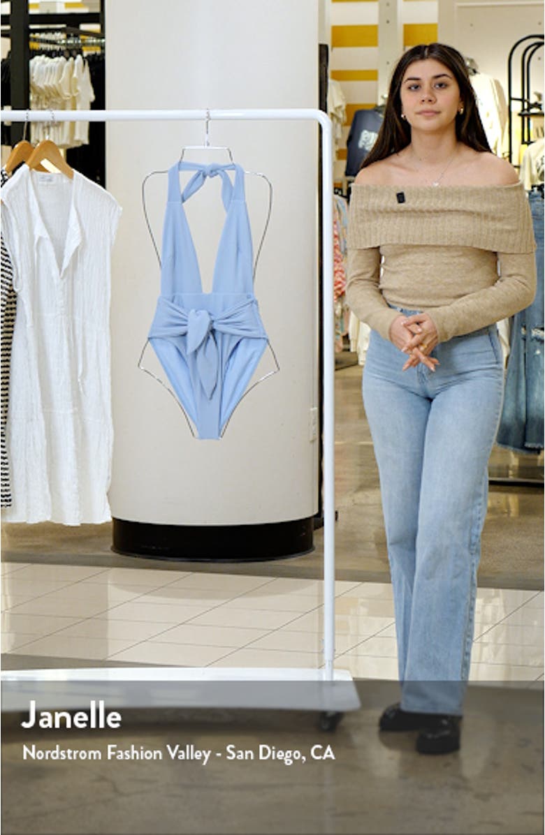 Tropez Rib Tie Waist One-Piece Swimsuit, sales video thumbnail